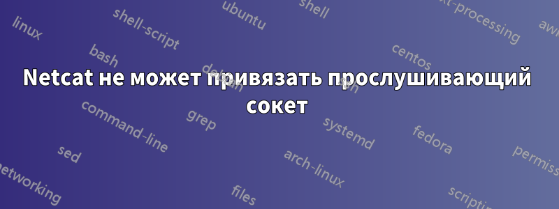 Netcat не может привязать прослушивающий сокет