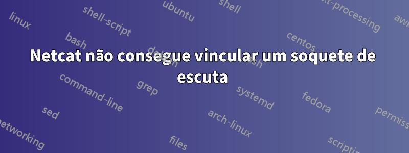 Netcat não consegue vincular um soquete de escuta