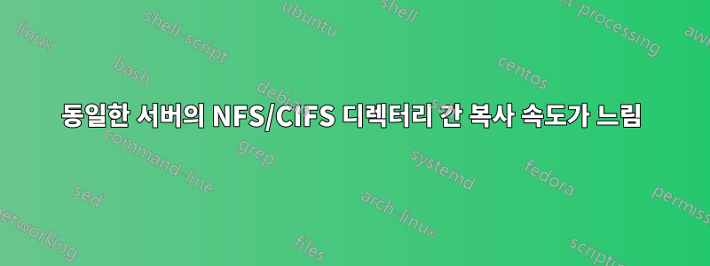 동일한 서버의 NFS/CIFS 디렉터리 간 복사 속도가 느림