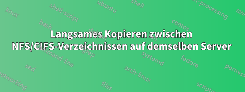 Langsames Kopieren zwischen NFS/CIFS-Verzeichnissen auf demselben Server