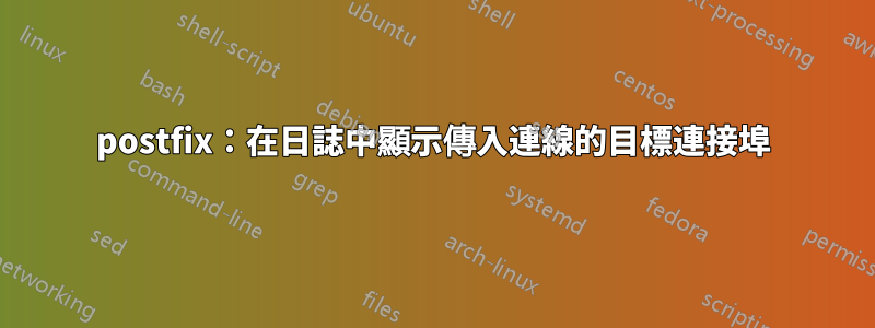 postfix：在日誌中顯示傳入連線的目標連接埠