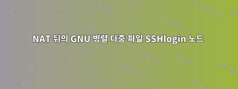 NAT 뒤의 GNU 병렬 다중 파일 SSHlogin 노드