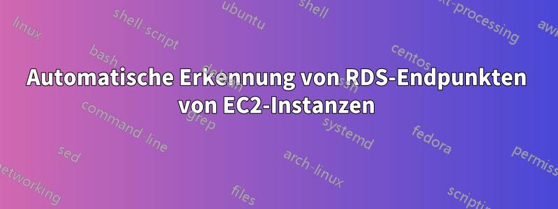 Automatische Erkennung von RDS-Endpunkten von EC2-Instanzen