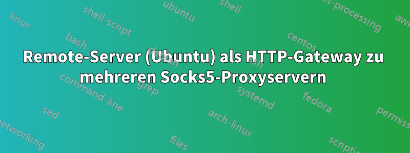 Remote-Server (Ubuntu) als HTTP-Gateway zu mehreren Socks5-Proxyservern