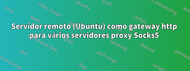 Servidor remoto (Ubuntu) como gateway http para vários servidores proxy Socks5