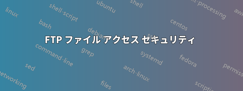 FTP ファイル アクセス セキュリティ