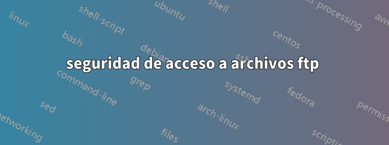 seguridad de acceso a archivos ftp