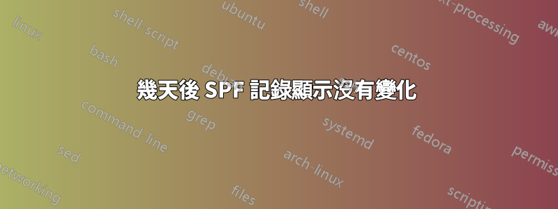 幾天後 SPF 記錄顯示沒有變化