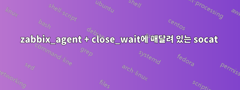 zabbix_agent + close_wait에 매달려 있는 socat