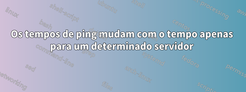 Os tempos de ping mudam com o tempo apenas para um determinado servidor