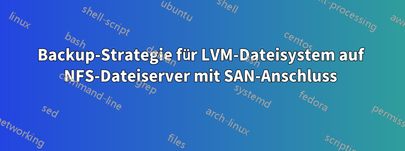 Backup-Strategie für LVM-Dateisystem auf NFS-Dateiserver mit SAN-Anschluss