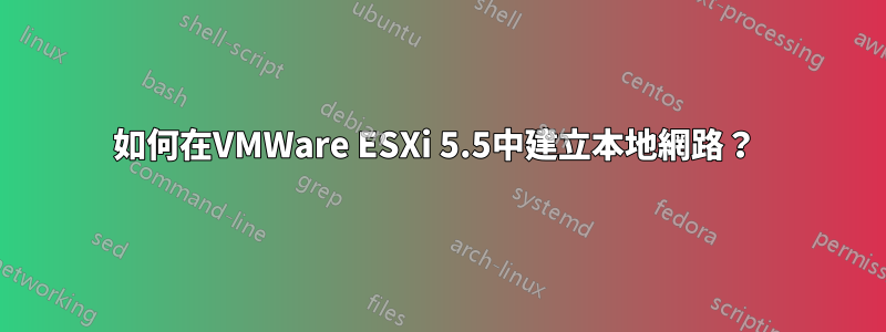 如何在VMWare ESXi 5.5中建立本地網路？ 