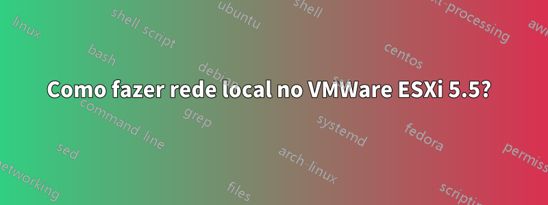 Como fazer rede local no VMWare ESXi 5.5? 