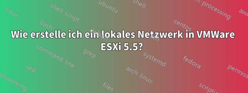 Wie erstelle ich ein lokales Netzwerk in VMWare ESXi 5.5? 