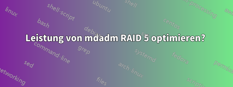 Leistung von mdadm RAID 5 optimieren?