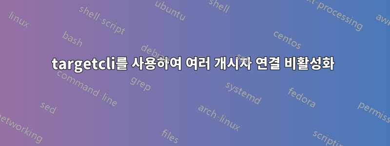 targetcli를 사용하여 여러 개시자 연결 비활성화