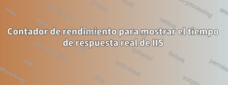 Contador de rendimiento para mostrar el tiempo de respuesta real de IIS