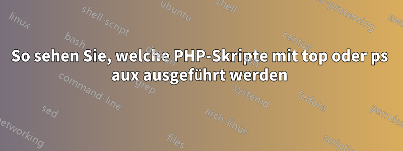 So sehen Sie, welche PHP-Skripte mit top oder ps aux ausgeführt werden