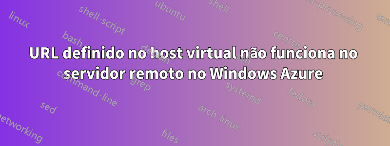 URL definido no host virtual não funciona no servidor remoto no Windows Azure