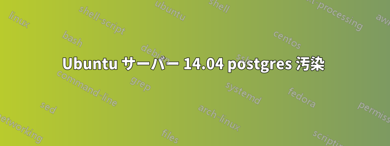 Ubuntu サーバー 14.04 postgres 汚染