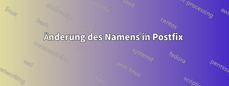 Änderung des Namens in Postfix