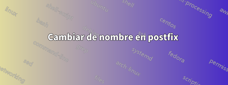 Cambiar de nombre en postfix