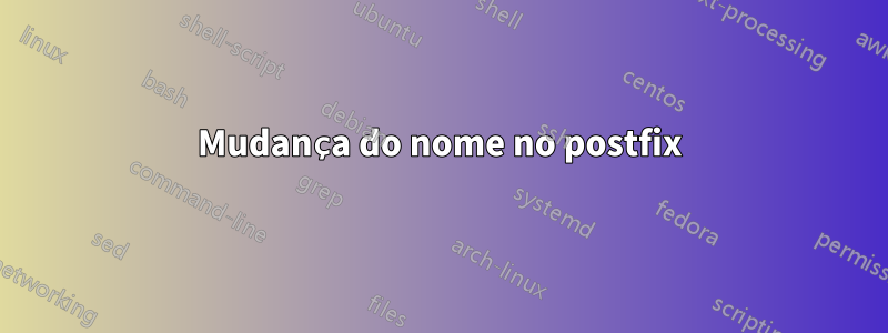 Mudança do nome no postfix