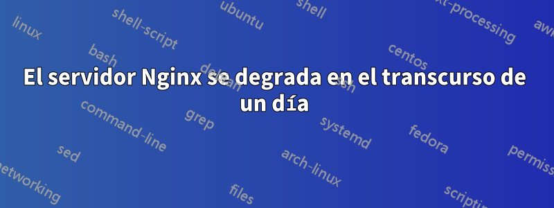 El servidor Nginx se degrada en el transcurso de un día