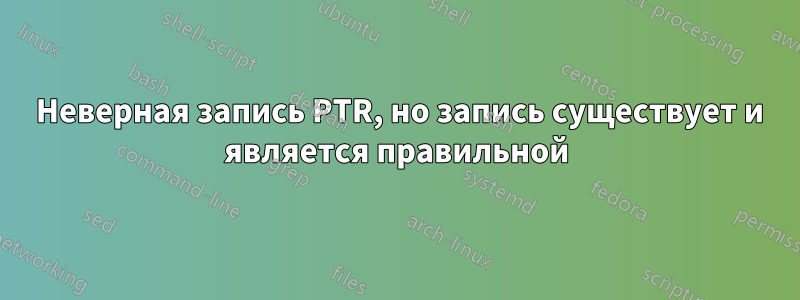 554 Неверная запись PTR, но запись существует и является правильной