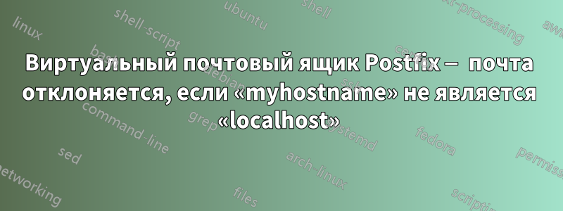 Виртуальный почтовый ящик Postfix — почта отклоняется, если «myhostname» не является «localhost»