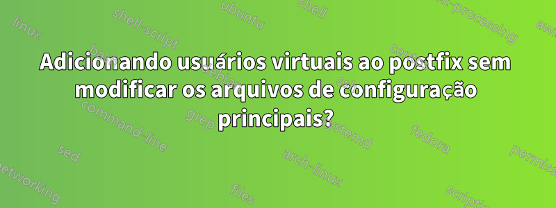 Adicionando usuários virtuais ao postfix sem modificar os arquivos de configuração principais?