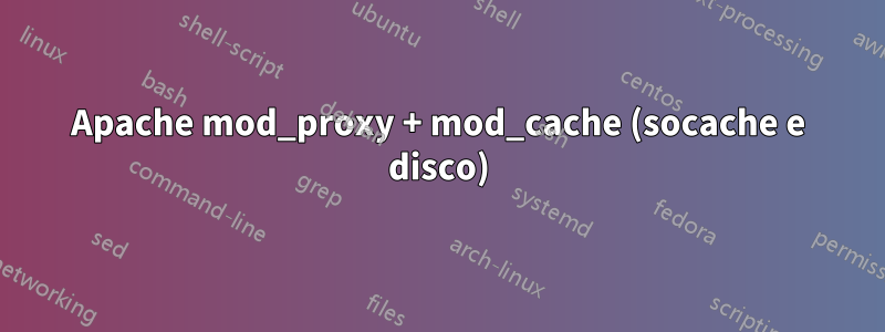 Apache mod_proxy + mod_cache (socache e disco)