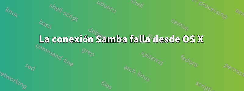 La conexión Samba falla desde OS X