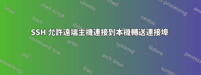 SSH 允許遠端主機連接到本機轉送連接埠