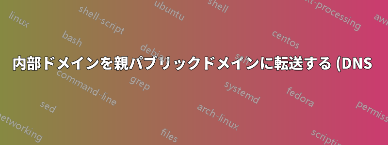 内部ドメインを親パブリックドメインに転送する (DNS)