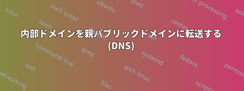 内部ドメインを親パブリックドメインに転送する (DNS)