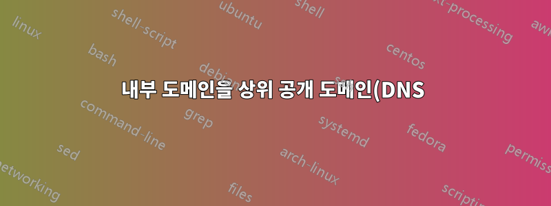 내부 도메인을 상위 공개 도메인(DNS)으로 전달