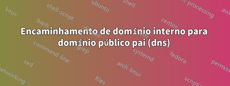 Encaminhamento de domínio interno para domínio público pai (dns)