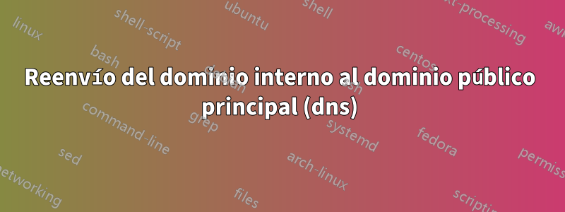 Reenvío del dominio interno al dominio público principal (dns)