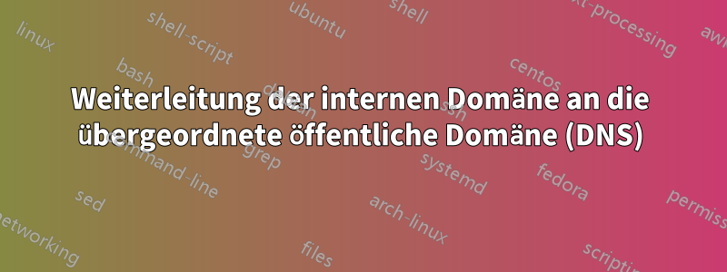 Weiterleitung der internen Domäne an die übergeordnete öffentliche Domäne (DNS)