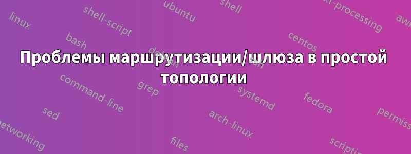 Проблемы маршрутизации/шлюза в простой топологии