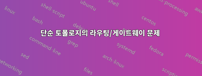 단순 토폴로지의 라우팅/게이트웨이 문제