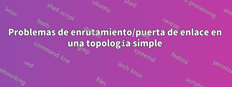 Problemas de enrutamiento/puerta de enlace en una topología simple