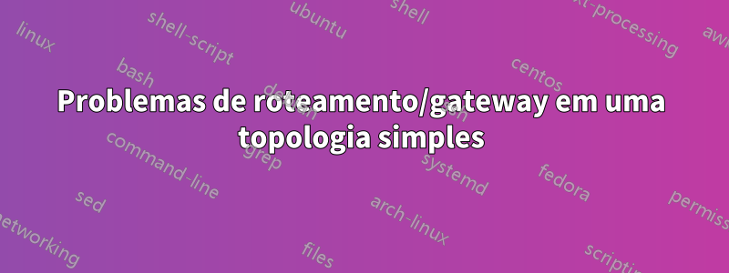 Problemas de roteamento/gateway em uma topologia simples