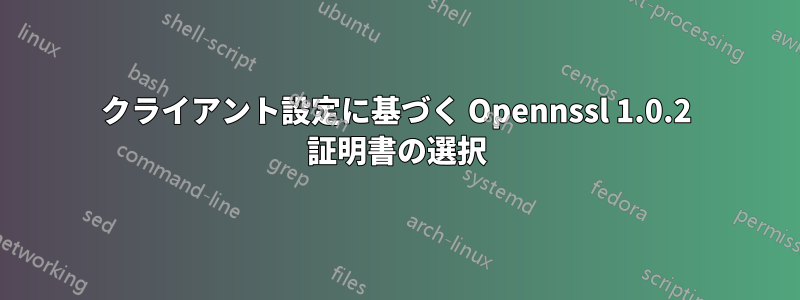 クライアント設定に基づく Opennssl 1.0.2 証明書の選択