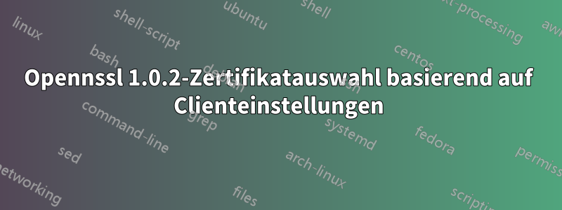 Opennssl 1.0.2-Zertifikatauswahl basierend auf Clienteinstellungen