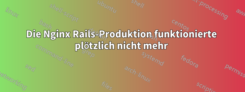 Die Nginx Rails-Produktion funktionierte plötzlich nicht mehr