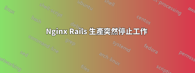 Nginx Rails 生產突然停止工作