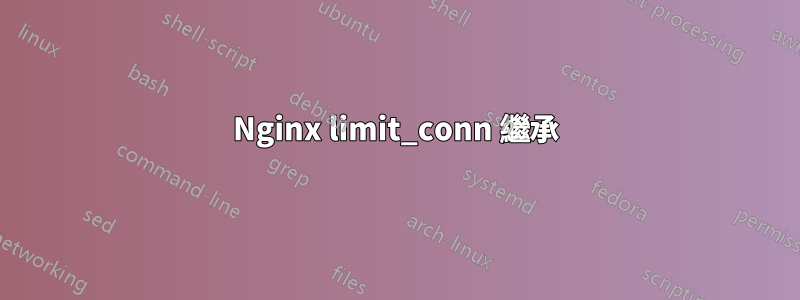 Nginx limit_conn 繼承