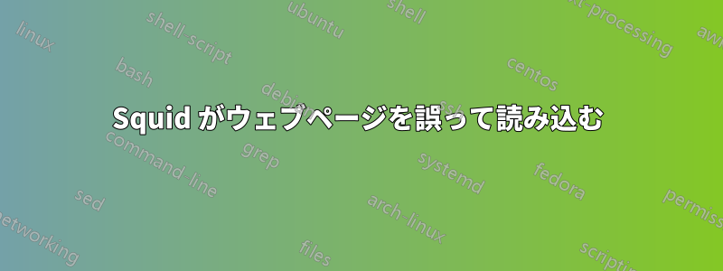 Squid がウェブページを誤って読み込む